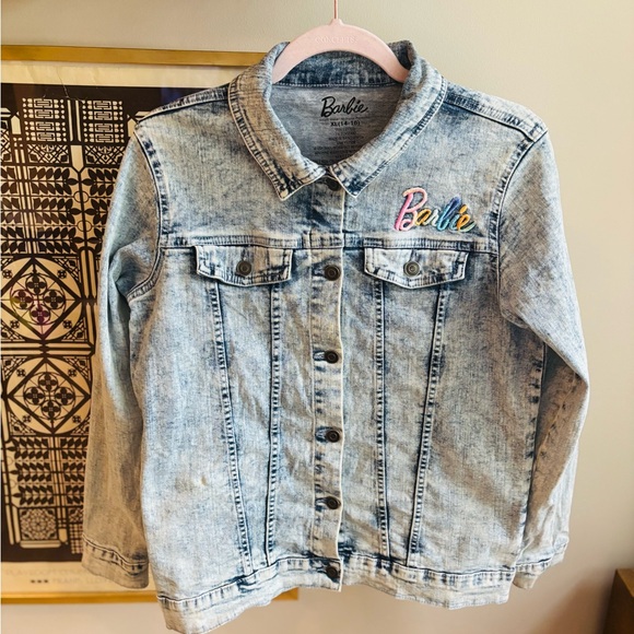 Barbie Other - Barbie Rainbow Washed Jean Jacket